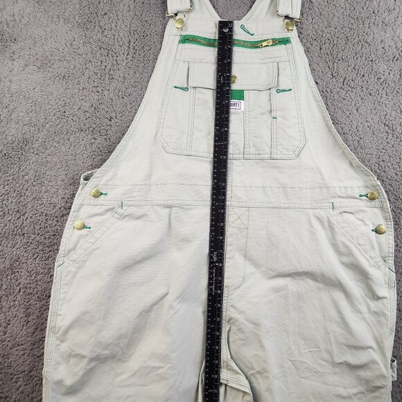 Liberty Overalls Adult 2XL Green Canvas Bibs Un-Lined Workwear Outdoor Barn Farm - Picture 6 of 10